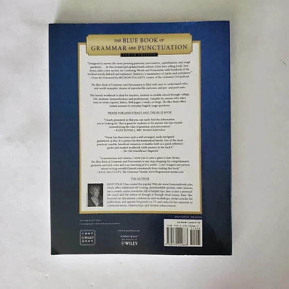 THE BLUE BOOK OF GRAMMAR & AND PUNCTUATION 10th Ed.‎ Jane Straus - Picture 2 of 2